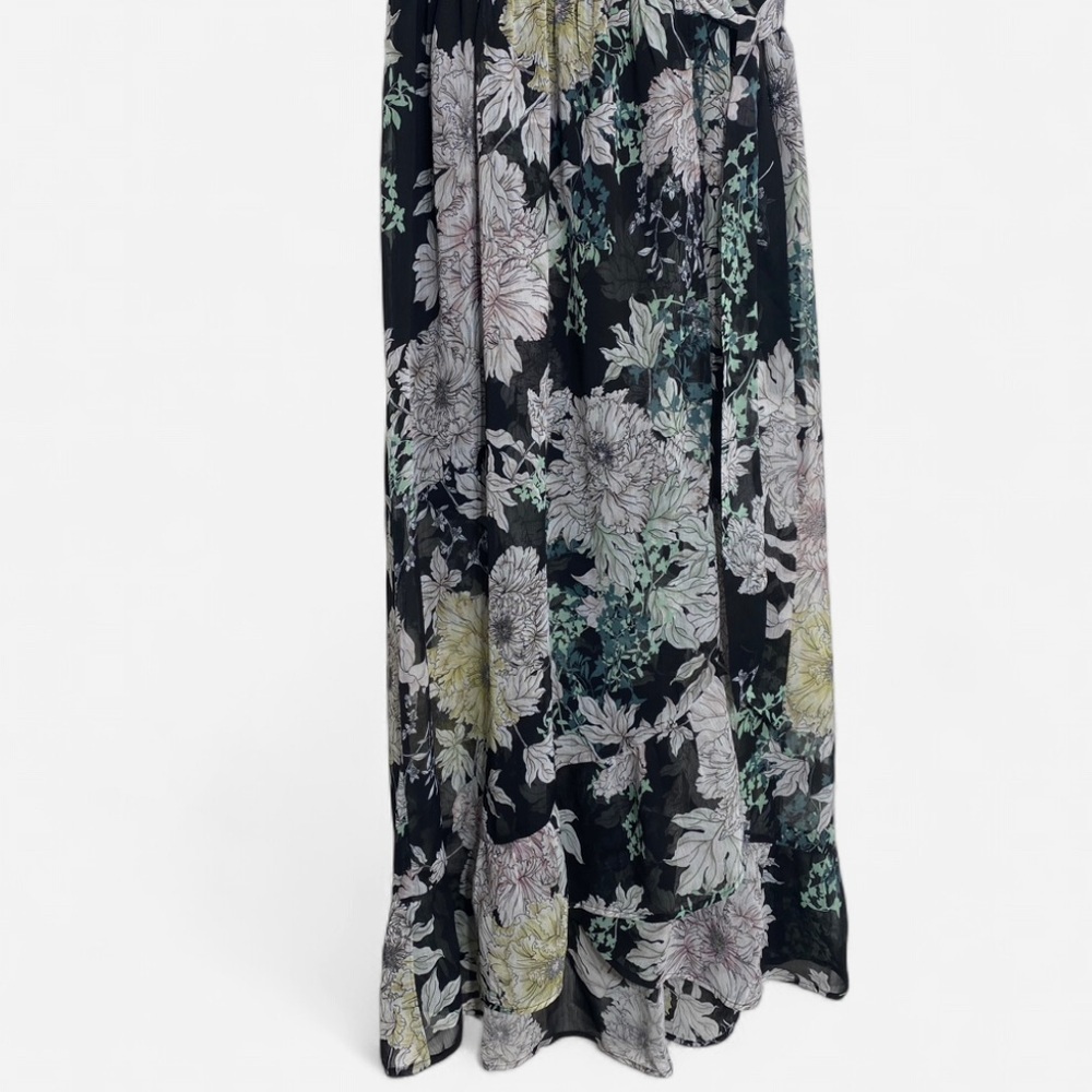 Band of Gypsies Floral Maxi Dress Medium Boho Whimsigoth Flowy Romantic - Picture 3 of 9